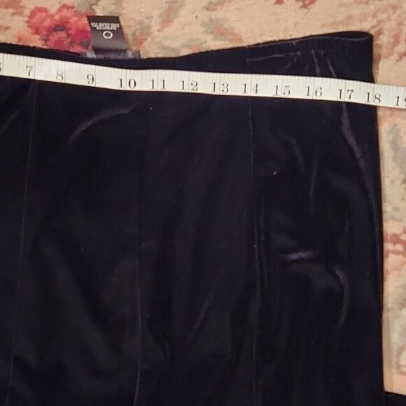 MSK Evening Black Sheer Velvet Maxi Skirt - Picture 7 of 7